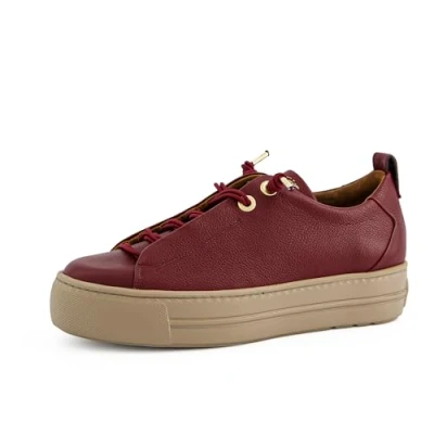Abbildung von Paul Green Damen, Frauen Low Top Sneaker,Turnschuhe,Laufschuhe,schnürschuhe,schnürer,Halbschuhe,straßenschuhe,Sportschuhe,Rot (MAINCALF/Wine),37 EU / 4 UK
