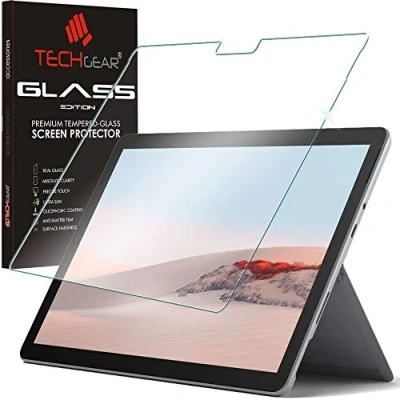 Abbildung von TECHGEAR Surface Go Matt Schutzfolie MATTE Blendschutz Auflage, Original gehärtetes Glas Displayschutzfolie