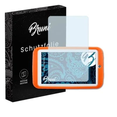 Abbildung von Bruni Schutzfolie kompatibel mit Tech Pad Kids 7 Folie, glasklare Displayschutzfolie (2X)