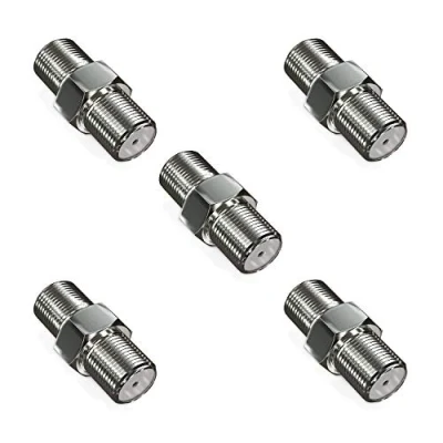 Abbildung von deleyCON 5x SAT Adapter Verbinder Koaxialkabel verlängern 2x F Buchse Kabel