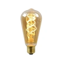 Abbildung von Lucide LED Bulb Glühfadenlampe Ø 6,4 cm Dim. E27 1x5W 2200K Amber, Braunglas