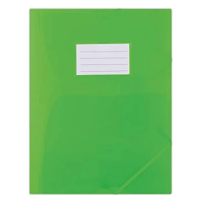 Abbildung von DONAU Dokumentenmappe Mit Gummiband PP A4 480 Mikron 3 Klappen Halbtransparent Grün / Typ Klappen/Art Gummiband, Etikette/Index N.a. Taschen Material Pp/Trennwände