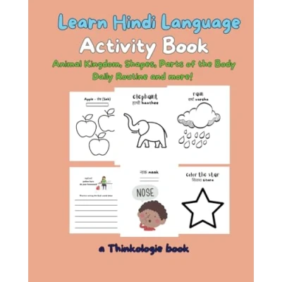 Abbildung von Learn to Read and Write Hindi Workbook for Kids: A Fun Activity Book: Alphabet Tracing, Coloring, Shapes, Numbers, Parts of the Body, Verbs