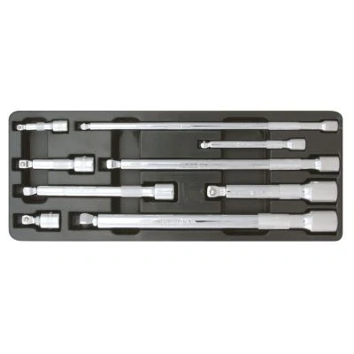 Abbildung von KS TOOLS 918.0009 Verlängerungssatz, Steckschlüssel 12,5 (1/2&quot;), 6,3 (1/4&quot;) Chrom Vanadium Stahl
