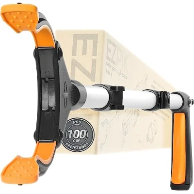 Abbildung von EZPIK 1 x 100 cm Greifer für Senioren mit Magnet Greifarm, Robuste Greifzangen Menschen Behinderungen, Drehbare Müllgreifer Zange, Gehilfe Befestigungsclip, 1er Pack, Silber