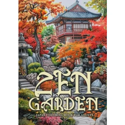 Abbildung von Zen Garten Japan Malbuch für Erwachsene: Japanisches Erwachsene Ausmalbuch Graustufen A4