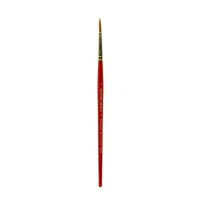 Abbildung von Winsor &amp; Newton 5181705 Sceptre Gold II Künstler Aquarellpinsel mit hoher Farbtragekapazitat exzellenter Sprungkraft, Serie 101 Rundpinsel, kurzer Stiel, Nr.5 3mm