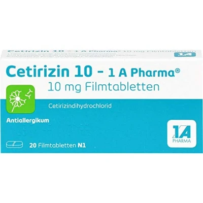 Abbildung von 1A PHARMA CETIRIZIN 10 20 St