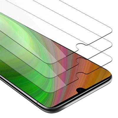 Abbildung von Cadorabo 3x Panzer Schutz Glas für Huawei P30 3 Stück Schutzfolie in Ultra Klar Hüllen freundlich Gehärtetes (Tempered) Dipslayschutz Folie 9H Härte Anti Kratzer