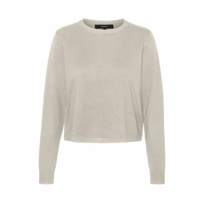 Abbildung von Vero Moda Silje LS Oneck Short GA NOOS Strickpullover, Damen, Größe: XS, Moonbeam