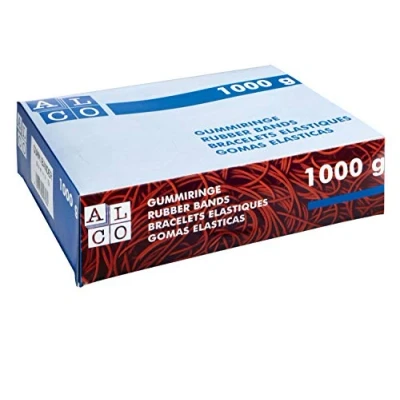 Abbildung von ALCO Albert 763 Gummibänder, 200 x 6 mm, 1 kg, rot