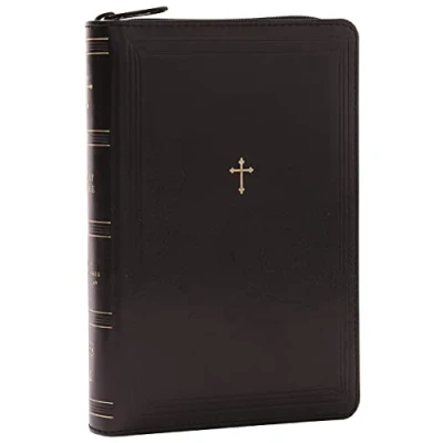Abbildung von NKJV Compact Paragraph Style Bible w/ 43,000 Cross References, Black Leathersoft with zipper, Red Letter, Comfort Print: Holy Bible, New King James Version: Version