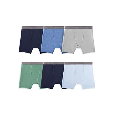 Abbildung von Fruit of the Loom Herren 360 Boxer Briefs, High Performance Stretch, Quick Dry &amp; Moisture Wicking Retroshorts, Coolsoft, 6er Pack, Farben können variieren, Medium