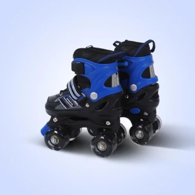 Abbildung von Endless EL1029 Adjustable Roller Skates Small Size 29 EUR (UK 11.5) 33 2) for 3 to 6 Years Blue Strong Chassis and 70 mm PU Four Flashing Wheels ABEC 7 Bearings Indoor Outdoor