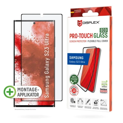Abbildung von Samsung Galaxy S23 Ultra Panzerglas Displex Screenprotector ProTouch Glass Eco Displayschutz aus gehärtetem Glas für das
