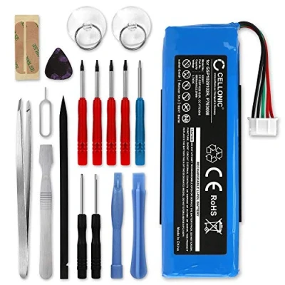 Abbildung von CELLONIC® Ersatzakku P763098 GSP1029102R für JBL Charge 2 Plus 3 (2015) Lautsprecher Musikbox Akku 6000mAh + Werkzeug Set Soundbox Batterie, Speaker Battery