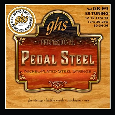 Abbildung von GHS Pedal Steel Boomers GB E9 Guitar String Set, 10 Strings, Tuning, .012 .036
