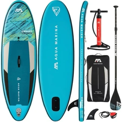 Abbildung von Aqua Marina , Stand Up Paddle Board im Set für Kinder &amp; Jugendliche Vibrant iSUP 8’0’’ SUP aufblasbar 244 x 71 10 cm