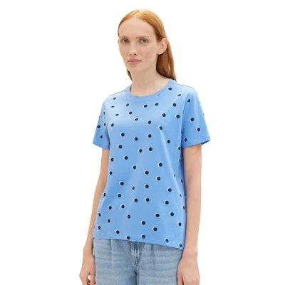 Abbildung von TOM Tailor Denim Tshirt print, Damen, Größe: XXL, Blue dot print