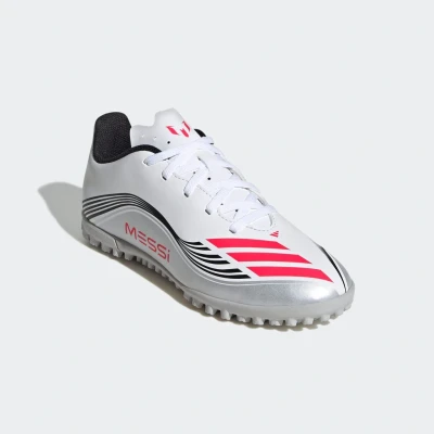 Abbildung von adidas Performance F50 Messi CLUB Fußballschuh Multinocken für Kinder, Größe: 29, White/lucid red/silver coloured Schuhe