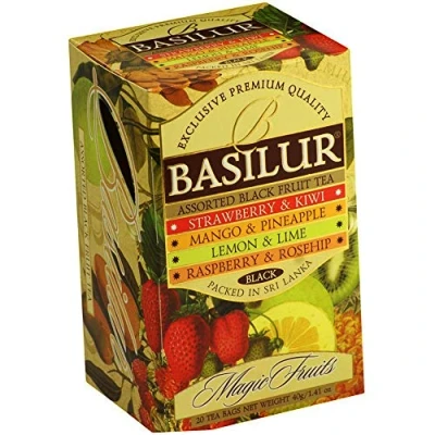 Abbildung von Basilur Tee Set Magic Fruits 5 Teesorten 2er Pack (2 x 25 Teebeutel) Schwarztee Früchtetee