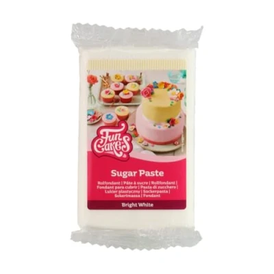 Abbildung von FunCakes Rollfondant Bright White: Einfach zu verwenden, glatt, flexibel, weich und biegsam, perfekt zum Dekorieren von Kuchen, halal, koscher glutenfrei, 250 g