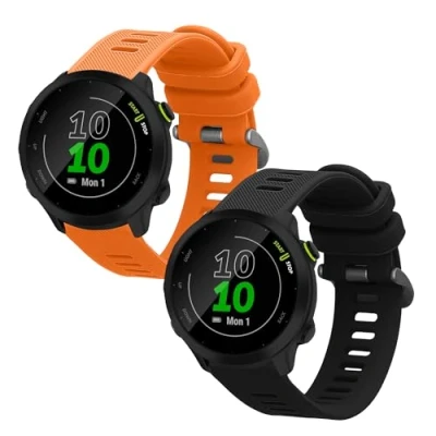 Abbildung von kwmobile 2X Sportarmband kompatibel mit Garmin Forerunner 55 Armband Fitnesstracker Band Set aus TPU Silikon