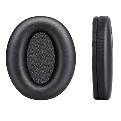 Abbildung von Ohrpolster für Sony WH 1000XM3, ein Paar Ersatz mit Protein Leder und Memory Foam 1000XM3 Noise Cancelling Stereo Headset, schwarz