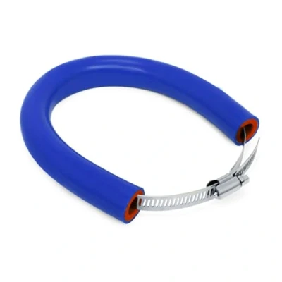 Abbildung von 52 cm/20,47&quot; Motorrad Auspuff Schutzring,Universeller Verstellbarer Schutz Hitzeschutz für Pit Dirt Bike Motocross Supermoto Enduro Scooter Blau