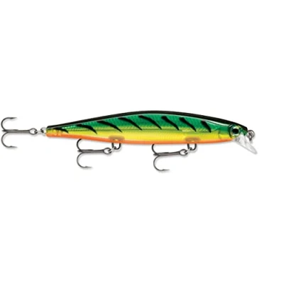 Abbildung von Rapala Shadow Rap Angelköder Angelzubehör für Süßwasser Reaktiver und Aggressiver Kunstköder Lauftiefe 0.6 1.2m Fischköder 11cm, 13g Hergestellt in Estland Firetiger