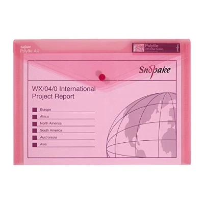 Abbildung von Snopake Dokumententasche Polyfile/12839X A4 rot PP Inh.5