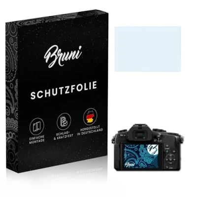 Abbildung von Bruni Schutzfolie kompatibel mit Panasonic Lumix DMC G80 / G85 Folie, glasklare Displayschutzfolie (2X)