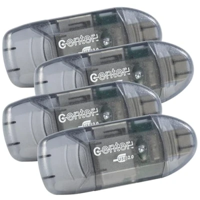 Abbildung von c enter USBstick Cardreader: 4er Set USB 2.0 Cardreader &amp; Stick, für SD(HC/XC) Karten (USB Stick mit SD Kartenleser, SDHC Kartenleser)