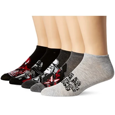 Abbildung von Star Wars Herren Classic 5 Pack No Show Lässige Socken, Black Prime, 43 47 EU (8er Pack)