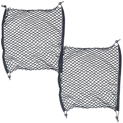 Abbildung von Lescars Trennnetz Kofferraum: 2er Pack Universal Kofferraum Gepäcknetz, 70 x cm, dehnbar (Kofferraum Universal, Auto Netz, Kofferraumtasche)