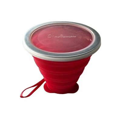 Abbildung von Hahnemühle Malbecher, faltbar, mit Deckel, Silikon, 270 ml