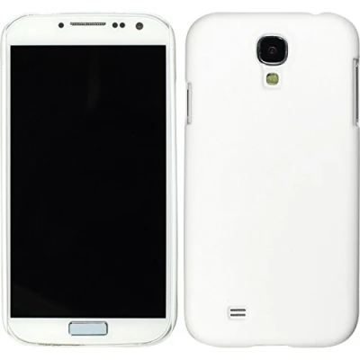 Abbildung von PhoneNatic case kompatibel mit Samsung Galaxy S4 Hülle weiß gummiert Hard + 2 Schutzfolien