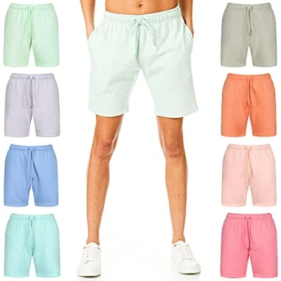 Abbildung von Light and Shade Damen Soft Touch Loungewear Jogginghose Jogger Kurze Hose, Nebelhafte Jade, L