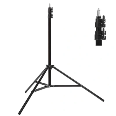 Abbildung von Pyxelstudio Foto Lampenstativ 2m Lichtstativ Leuchtenstativ aus Aluminium für Studio Mobil Blitz Softbox Reflektor