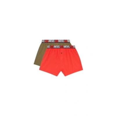 Abbildung von Diesel 2 PACK Boxershorts, Herren, Größe: Large, Grün rot