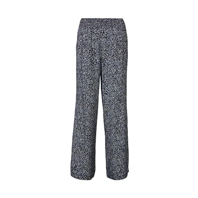 Abbildung von Esprit Printed Wideleg Stoffhose, Damen, Größe: 34, Navy