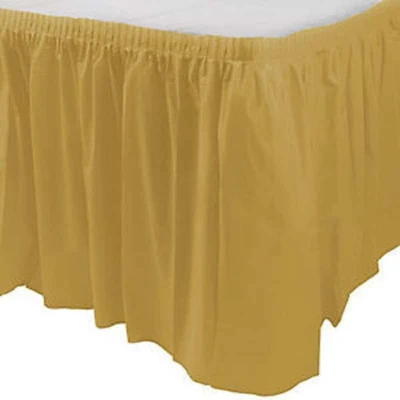 Abbildung von Tischschürze Gold Kunststoff 73cm x 426cm