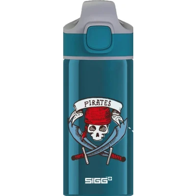 Abbildung von SIGG Alu Trinkflasche Kinder Miracle Mit Trinkhalm Auslaufsicher Federleicht BPA frei Klimaneutral Zertifiziert Schule &amp; Sport, Pirates, 0.4 Ltr.