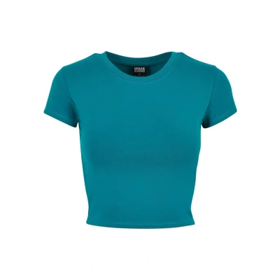 Abbildung von Urban Classics Stretch Jersey Cropped TEE Tshirt basic, Damen, Größe: XS, Watergreen