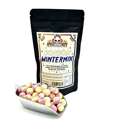Abbildung von Leckerer Winter Mix Bonbons Eierpunsch und Vanille mild 200g Hotskala: 0 RED DEVILS TASTE