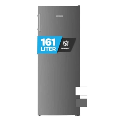 Abbildung von HEINRICHS Gefrierschrank 161L Volumen, Freezer, No Frost Schutz, 3x Gefrierschubladen, 2x Schubfächer, LED Display, wechselbarer Türanschlag, Alarmfunktion, Temperatur: 14C 22C, Heinrich&#039;s (inox)
