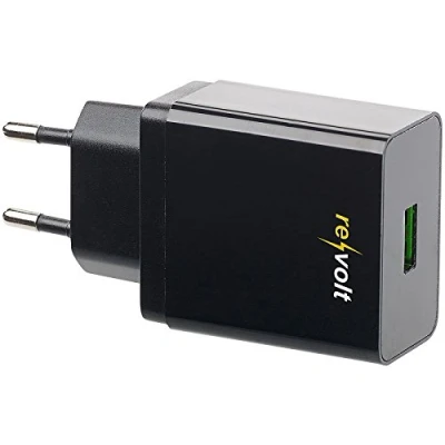 Abbildung von revolt Schnellladestecker: 230 V USB Netzteil mit Quick Charge 3.0, 5 12 Volt, max. 3 A / 18 W (Quick 3.0 Ladegerät, QC Speedy Schnellladekabel)