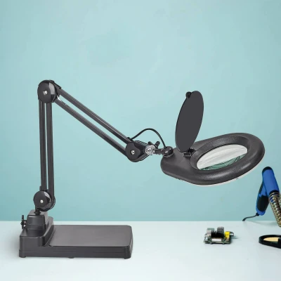 Abbildung von Maul LED Lupenleuchte Maulviso Standfuß 56 tageslichtweiß Metall s