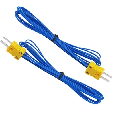 Abbildung von Taiss/2 Stück K Type Thermoelement Temperaturfühler Mini Steckverbinder Messbereich 50 250 C；Kabellänge: 2 Meter