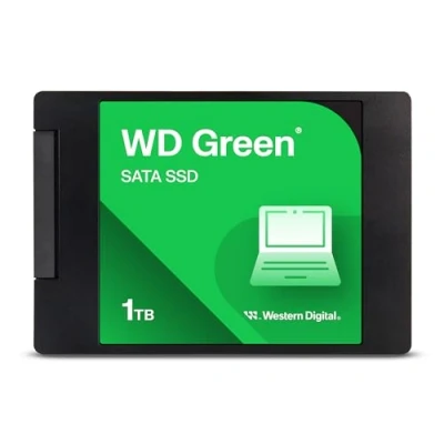 Abbildung von WD Green SATA SSD interne 1 TB (2,5 Zoll Modul für den Einsatz in Laptops und Desktop PCs, SLC Caching Technologie, Stoßfest, F.I.T. Lab™ zertifiziert) grün